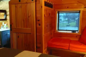 Loft bedroom and bathroom.