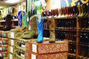 Boots on display at Horseman's Paradise in Ferdinand