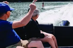 Waterskiing at Hoosier Hills Marina on Patoka Lake