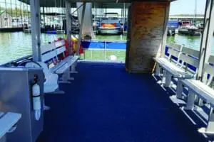 Interior view of Party Barge