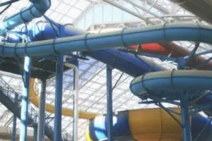 Big Splash Adventure sky high, curling water slides