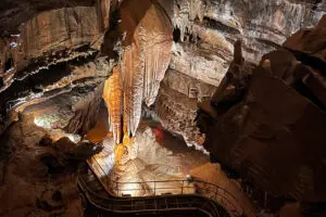 Large Stalactite at Squire Boone Caverns