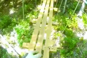 Swinging walkway at SBC Zipline Adventure