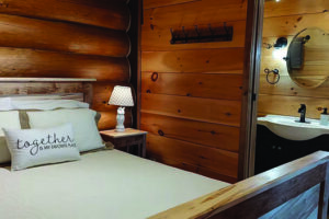 Bedroom at Big Timber River Cabins