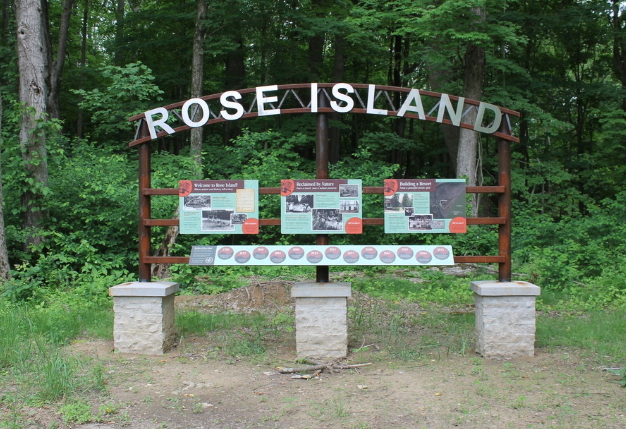 Entrance to Rose Island at Charlestown State Park