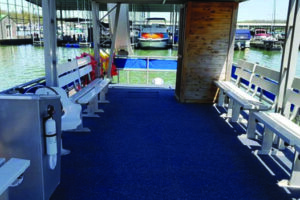 Interior view of Party Barge