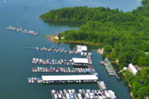 Overhead view of Patoka Lake Marina