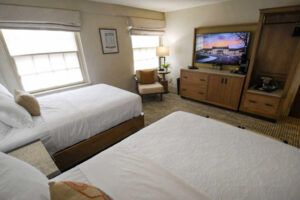 SpringMillInnRoomTV Spring Mill Inn Double Room