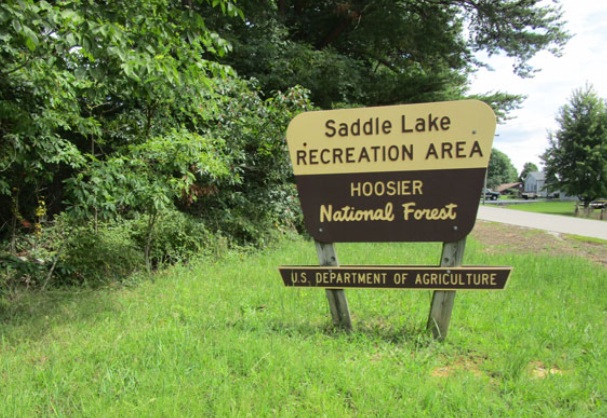 Saddle Lake sign