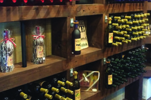 Wine1 Racks of wine at Patoka Lake Winery